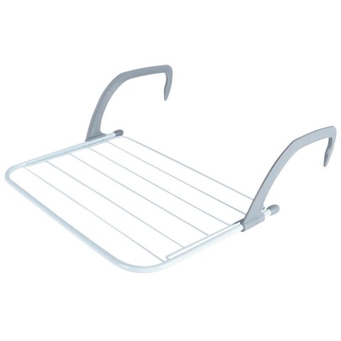 Suszarka na Pranie na Kaloryfer Metalowa Biała Rozkładana VILDE 55x50,5 cm