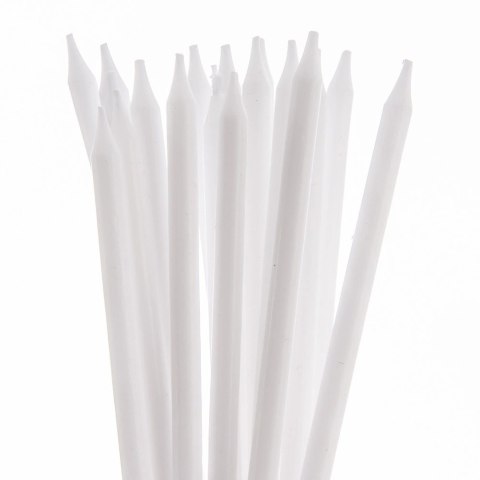 Świeczki do Tortu Długie 12 szt. 14,5 cm ORION Białe z Podstawkami