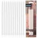 Świeczki do Tortu Długie 12 szt. 14,5 cm ORION Białe z Podstawkami