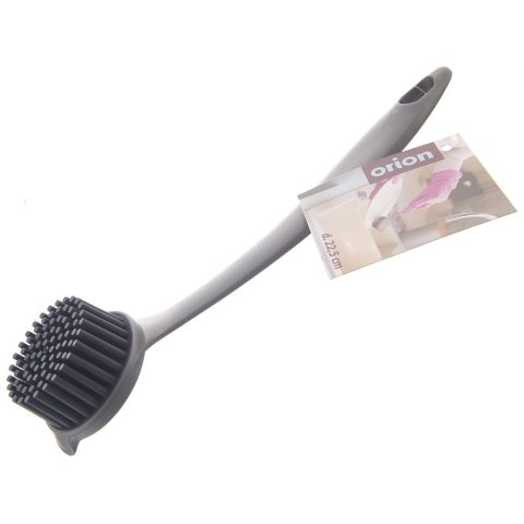 Szczotka Silikonowa do Mycia Naczyń Ze Skrobakiem Szara 22,5 cm ORION