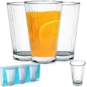 Szklanki Zestaw 3 szt. 270 ml EXCELLENT HOUSEWARE Wysokie Zdobione