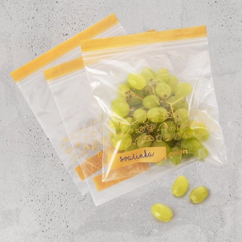 Woreczki Strunowe do Żywności 25 szt. ORION 20 x 18 cm z Miejscem na Opis