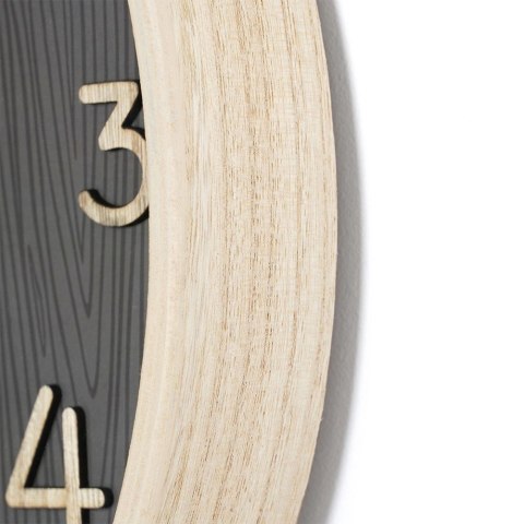 Zegar Ścienny 38 cm VILDE Okrągły Szary Płyta MDF Styl Klasyczny