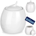Cukierniczka Porcelanowa ORION MONA 240 ml Biała z Pokrywką Nowoczesna