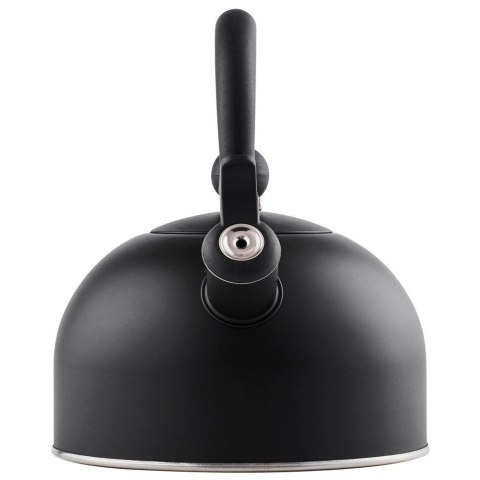 Czajnik Indukcja Gaz z Gwizdkiem Stalowy Czarny Solidny Trwały VILDE 2 l