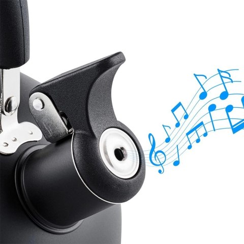 Czajnik Indukcja Gaz z Gwizdkiem Stalowy Czarny Solidny Trwały VILDE 2 l