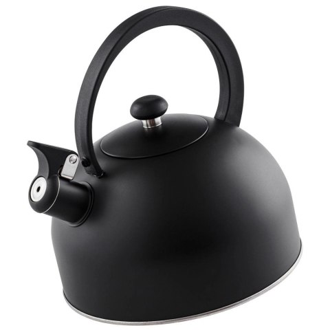 Czajnik na Gaz Indukcja z Gwizdkiem Stalowy Czarny Solidny Trwały VILDE 3 l