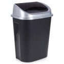 Kosz na Śmieci Odpady Plastikowy Czarny do Kuchni Łazienkowy 25 L VILDE