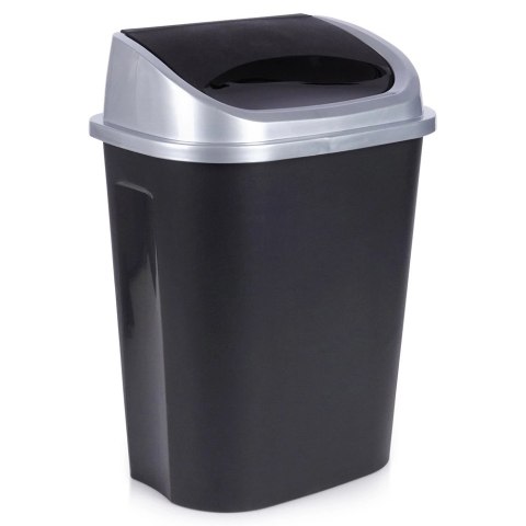 Kosz na Śmieci Odpady Plastikowy Czarny do Kuchni Łazienkowy 25 L VILDE