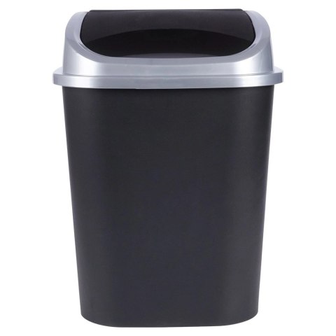 Kosz na Śmieci Odpady Plastikowy Czarny do Kuchni Łazienkowy 25 L VILDE