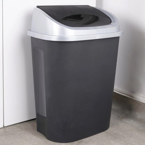 Kosz na Śmieci do Kuchni Plastikowy Czarny Uniwersalny VILDE 50 l