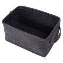 Koszyk do Przechowywania Filcowy Składany Czarny 36 x 27 x 20 STORAGE