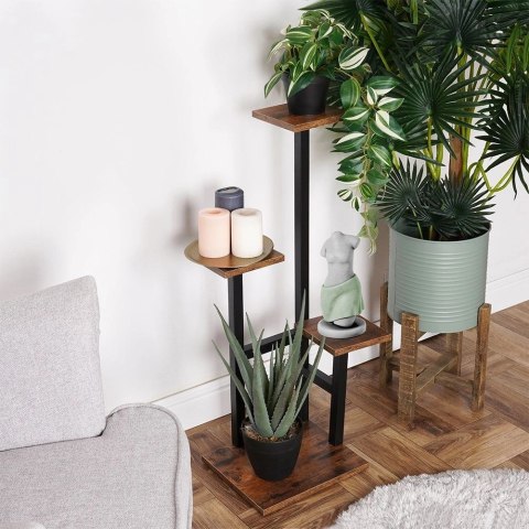 Kwietnik Stojak na Kwiaty 4-Poziomowy Kaskada Metalowy Loft VILDE 84 cm