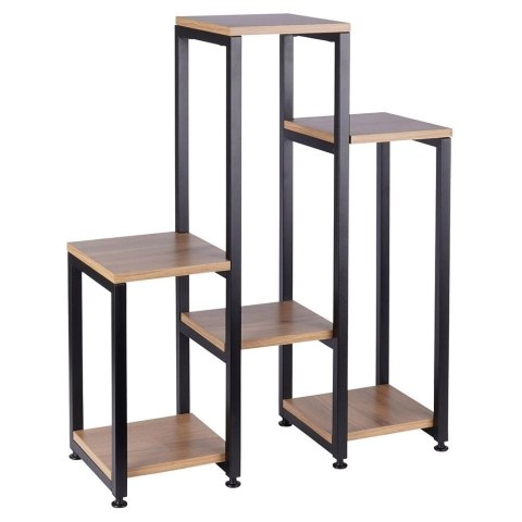 Kwietnik Stojak na Kwiaty 6-Poziomowy Kaskada Metalowy Loft VILDE 80 cm