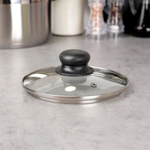 Pokrywka Szklana Żaroodporna Odpowietrznik 16 cm VILDE Zmywarka