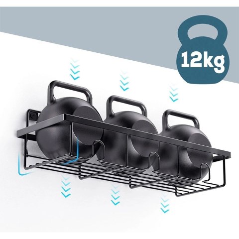 Półka pod prysznic metalowa czarna 4 szt. Półka pod prysznic metalowa czarna 4 szt.