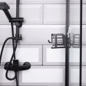 Półka Pod Prysznic Metalowa Czarna Przyklejana LOFT 295 cm VILDE