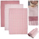 Zestaw Ścierki Kuchenne 50 x 70 cm 3 szt. ORION Bawełniane Duże Różowe