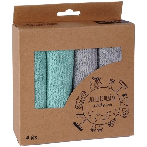 Ścierki Kuchenne Mikrofibra 4 szt. ORION Chłonne bez Smug Polerowanie