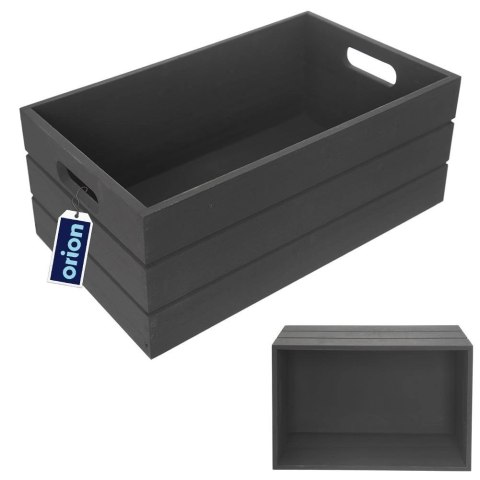 Skrzynka Drewniana Czarna Ozdobna do Przechowywania 26 x 16 cm ORION