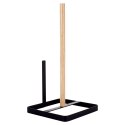 Stojak na Ręcznik Papierowy Drewno Metal Czarny Wolnostojący 30 cm VILDE