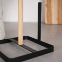Stojak na Ręcznik Papierowy Drewno Metal Czarny Wolnostojący 30 cm VILDE