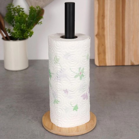 Stojak na Ręcznik Papierowy Metalowy Czarny Uniwersalny VILDE 32,5 x 15 cm