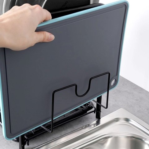 Suszarka na Naczynia 2-Poziomowa Czarna Pojemna VILDE 51,5 x 24,5 x 33 cm