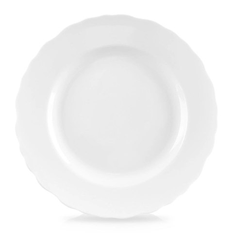 Talerz Deserowy Porcelanowy MONA 19,5 cm ORION Falowany Rant