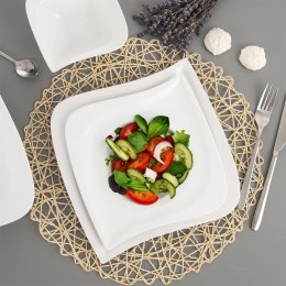 Talerz Deserowy Porcelanowy Dekoracyjny Ozdobny Elegancki ORION 21,5x21,5cm