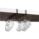 Wieszak na Kubki Metalowy Czarny VILDE Podszafkowy LOFT 29 x 18,5 cm