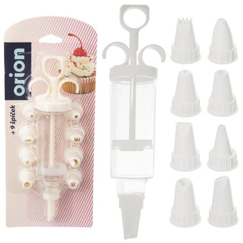 Dekorator do Ciast ORION 10 el. Strzykawka z Końcówkami do Tortów i Muffin
