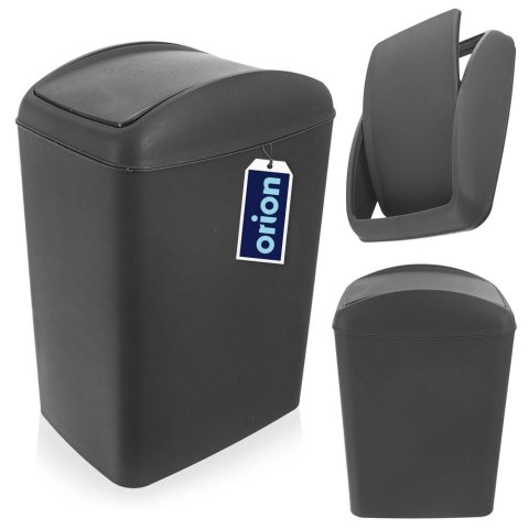 Kosz na Śmieci Plastikowy Szary 5 L ORION Wytrzymały i Pojemny