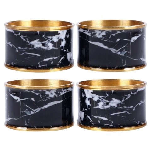 Obrączki Pierścienie Złote na Serwetki Metalowe VILDE 4,5 cm 4 szt.