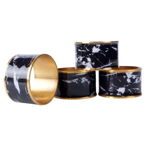 Obrączki Pierścienie Złote na Serwetki Metalowe VILDE 4,5 cm 4 szt.