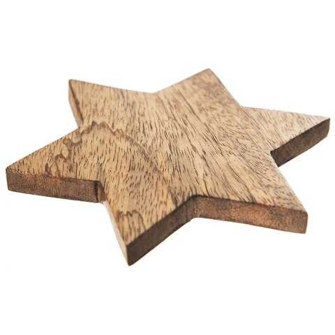Podstawka pod Kubek Drewniana Gwiazda 12,5 cm ORION Drewno Mangowca