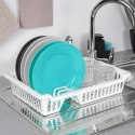 Suszarka na Naczynia Biała z Tacą Ociekową 8 Miejsc na Talerze ORION