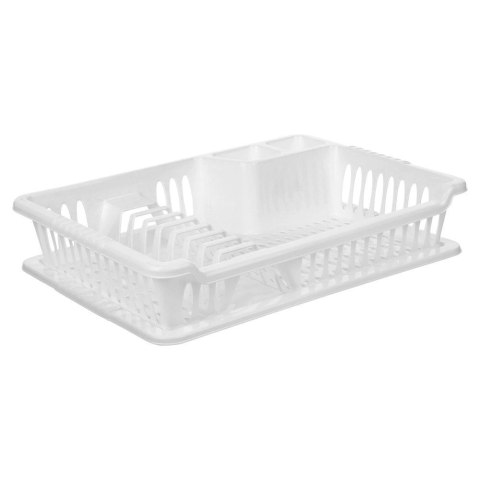 Suszarka na Naczynia Biała z Tacą Ociekową 8 Miejsc na Talerze ORION