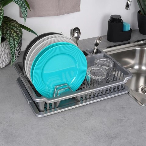 Suszarka na Naczynia Szara Ociekacz z Tacą na Talerze 40 cm ORION