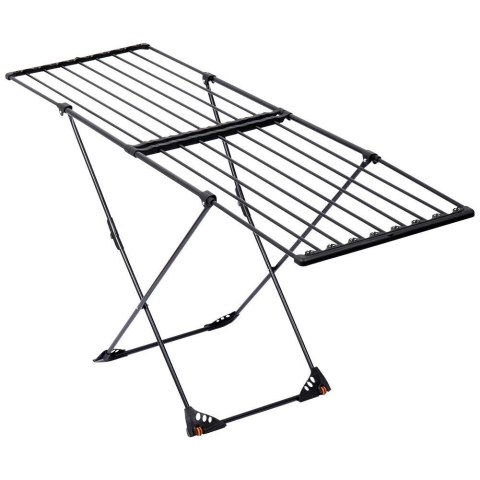 Suszarka na pranie metalowa czarna rozsuwana XXL 110-189 cm Suszarka na pranie metalowa czarna rozsuwana XXL 110-189 cm