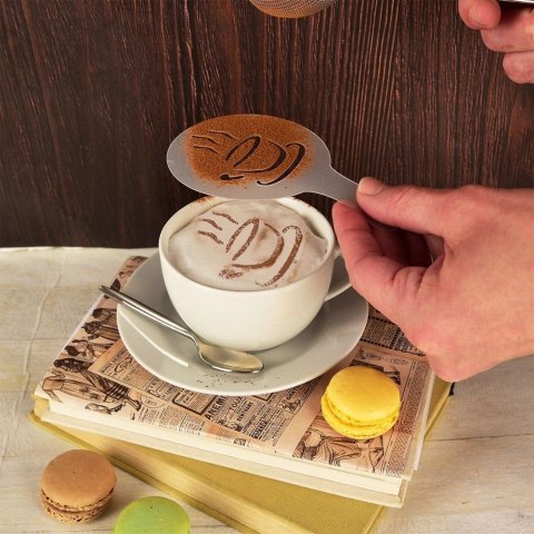 Szablony do Kawy i Deserów 6 el. do Ozdabiania Ciast Ciasteczek ORION