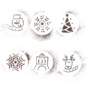 Szablony do Kawy i Deserów Świąteczne 6 el. na Boże Narodzenie ORION