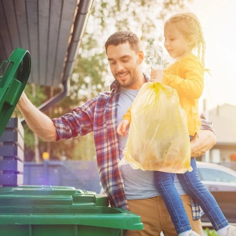 Worki na Śmieci 60 L 10 szt. ORION z Taśmą Ściągającą Cytrynowy Zapach