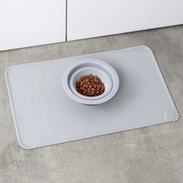 Mata pod Miskę dla Psa Silikonowa Szara 47,5 x 29,5 cm Antypoślizgowa VILDE