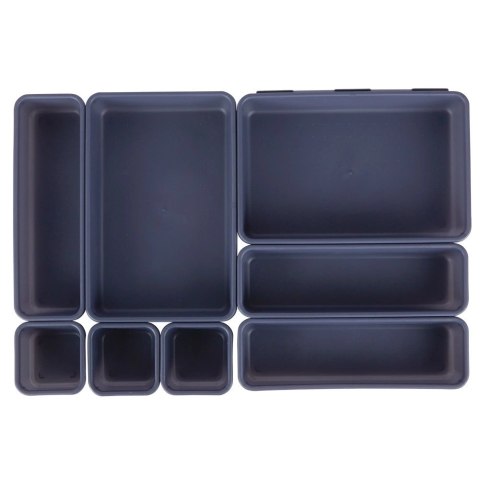 Organizer do Szuflady Modułowy 8 szt Akcesoria Biurowe VILDE Grafitowy