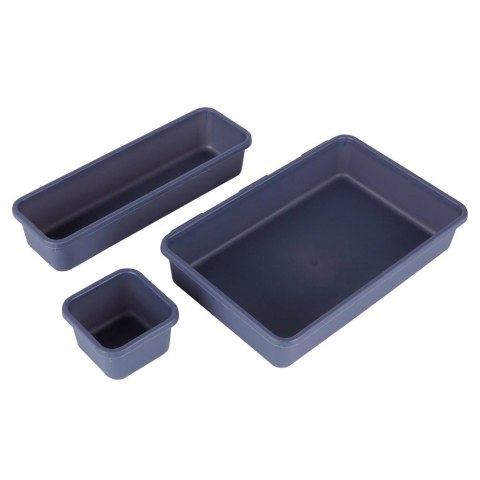 Organizer do Szuflady Modułowy 8 szt Akcesoria Biurowe VILDE Grafitowy