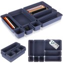 Organizer do Szuflady Modułowy 8 szt Akcesoria Biurowe VILDE Grafitowy