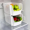 Pojemnik na Warzywa Owoce Piętrowany VILDE z Wentylacją 29 x 21 x 16 cm
