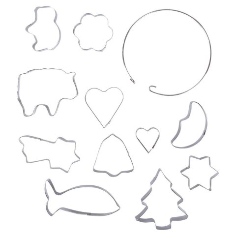Wykrawacze do Ciastek 10 el. LA CUCINA Aluminiowe Boże Narodzenie