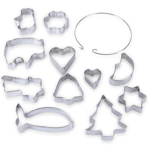 Wykrawacze do Ciastek 10 el. LA CUCINA Aluminiowe Boże Narodzenie